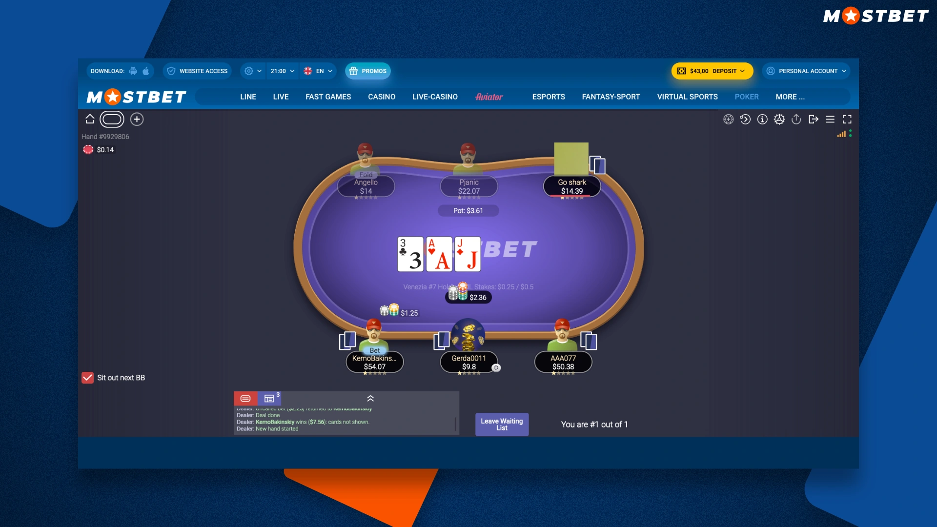 Mostbet'te poker oynamanın avantajları