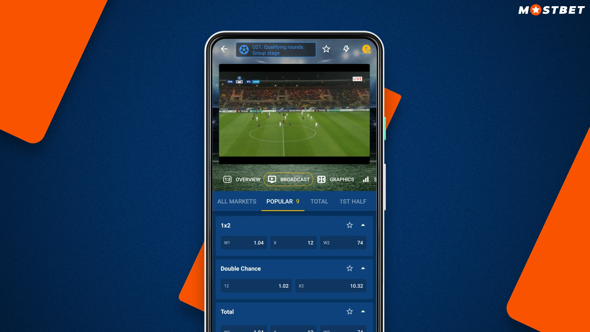 list of the main features of the mostbet mobile sports betting app