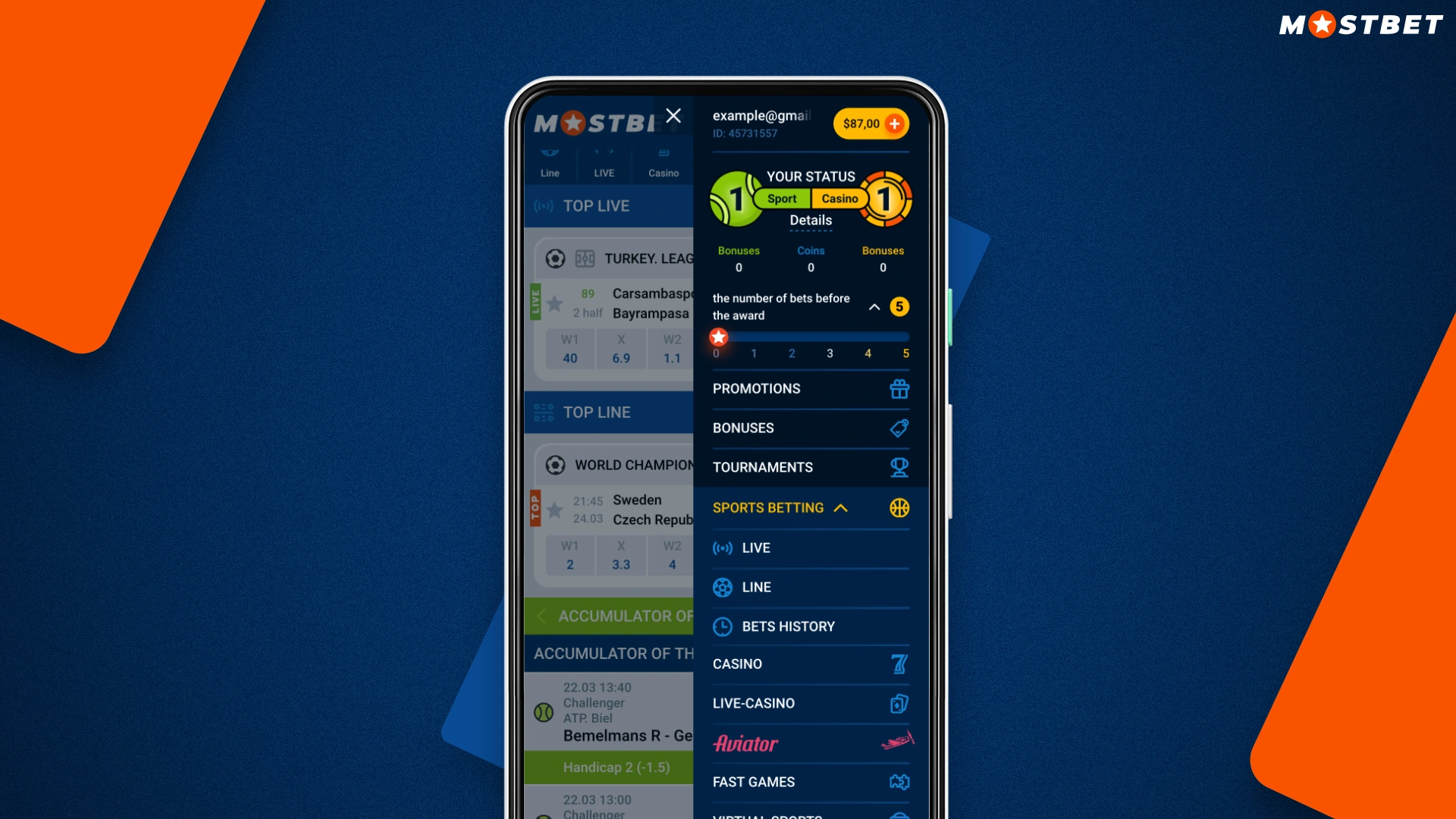 Step-by-step instructions on how to download mostbet on android
