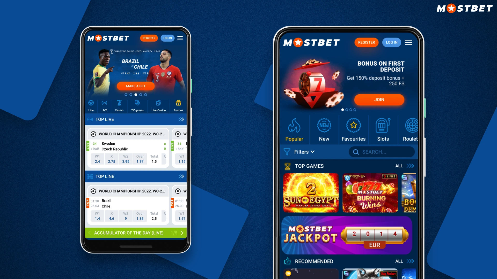 mobile version of the site for sports betting and online casino mostbet
