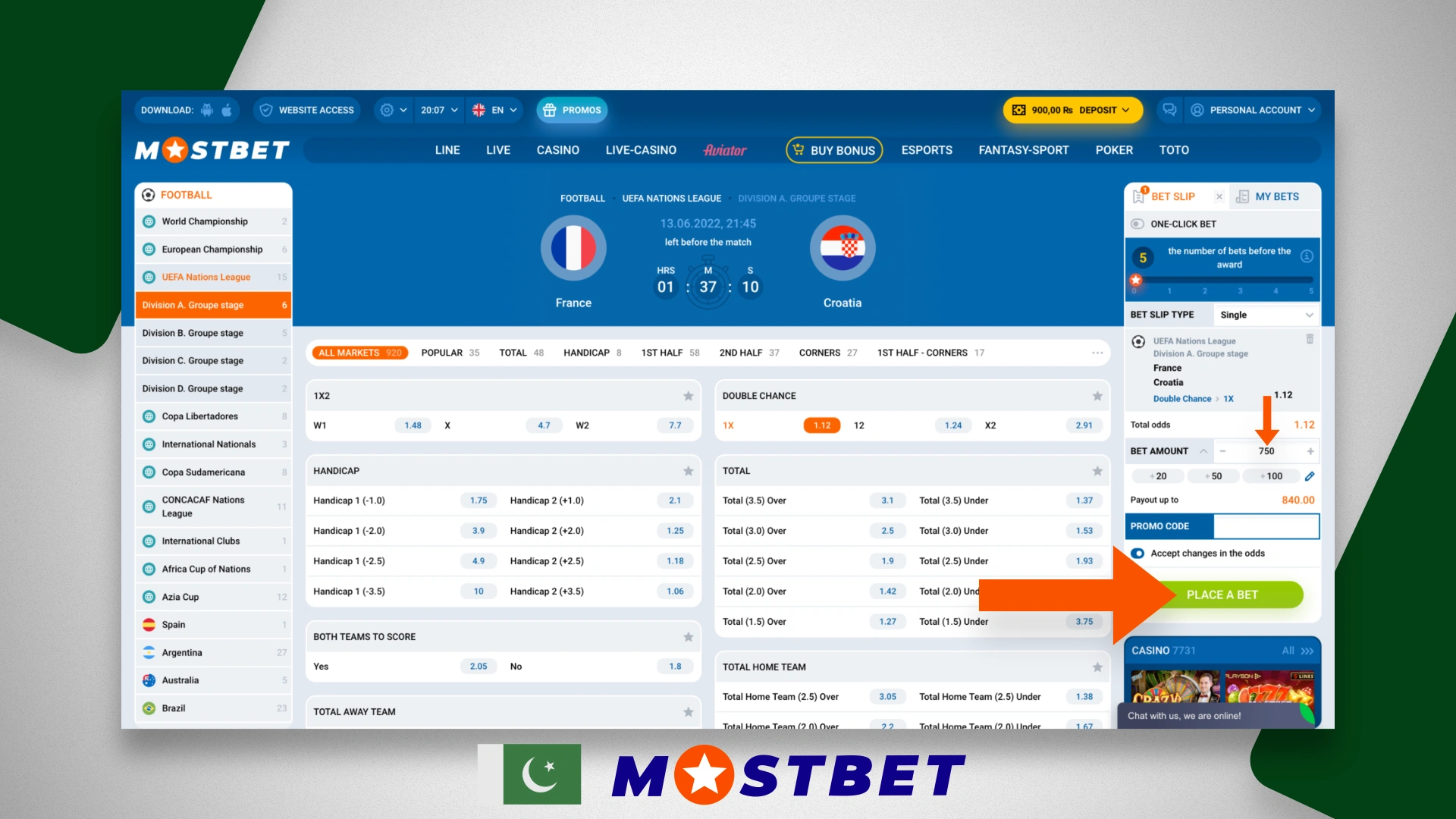 A step-by-step guide on how to bet at Mostbet from Pakistan