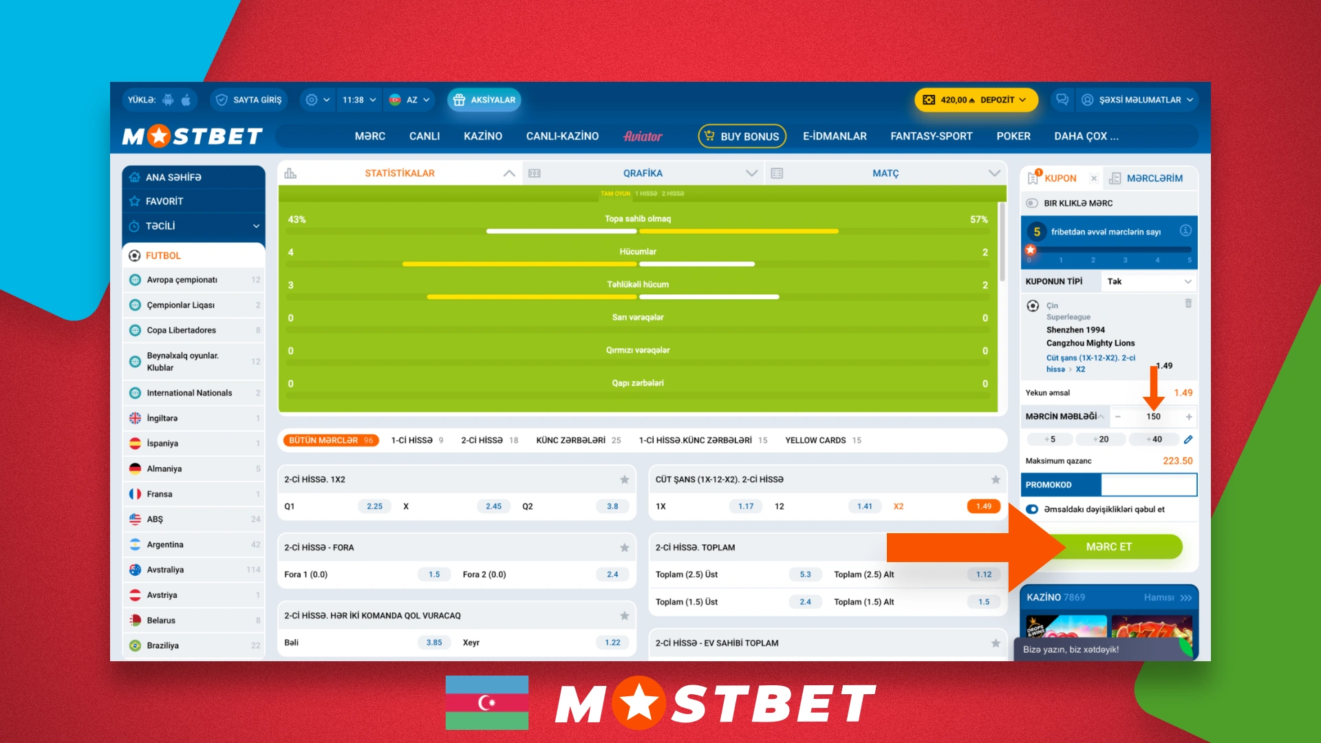 Detailed guide on how to bet on sports on the site Mostbet Azerbaijan