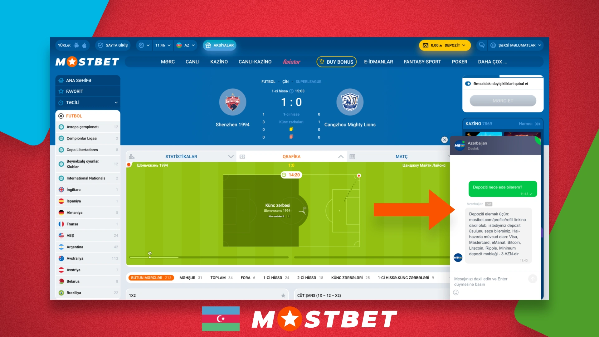 Online chat customer support Mostbet