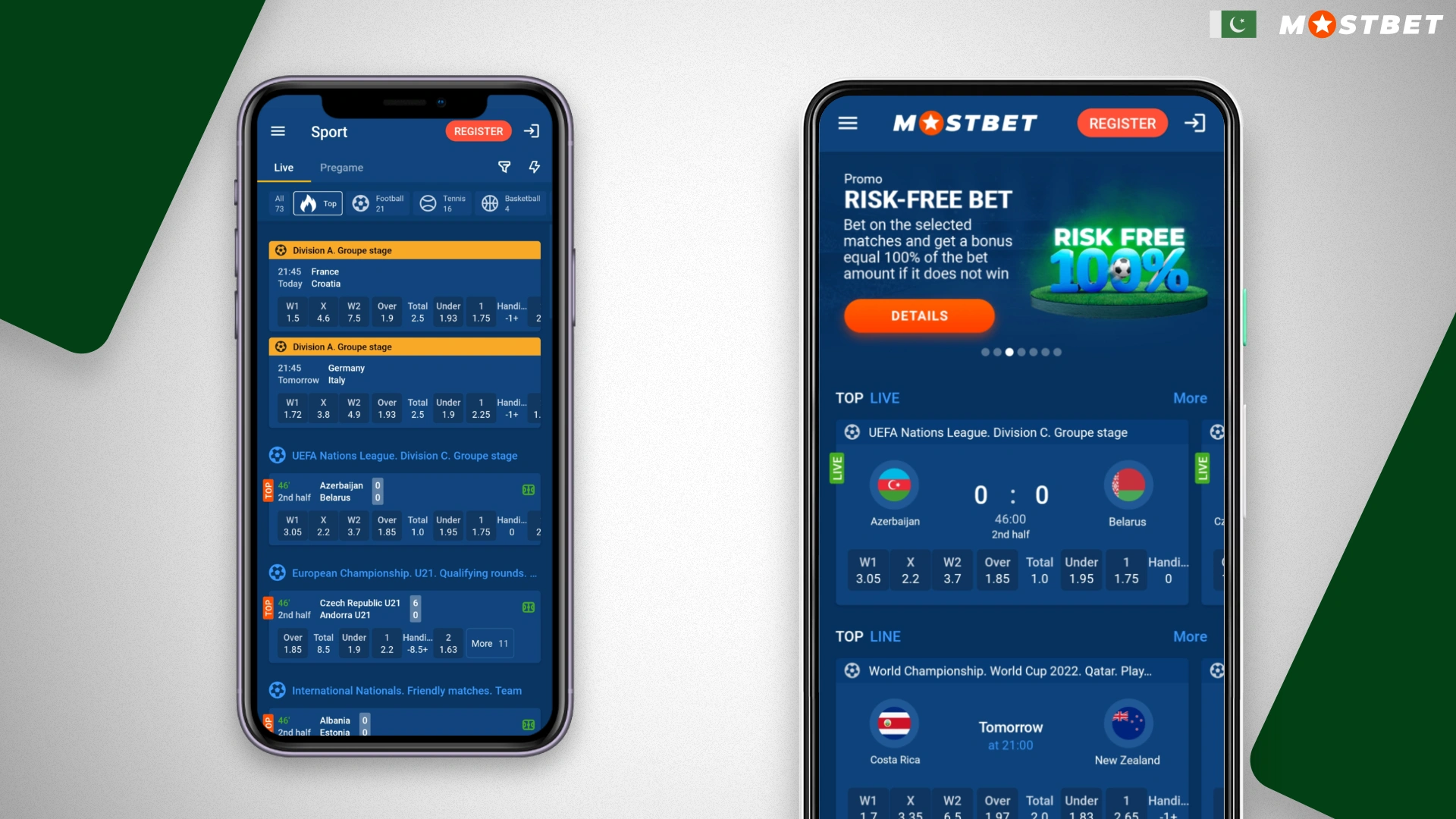 Free Mostbet mobile app for Android and iOS
