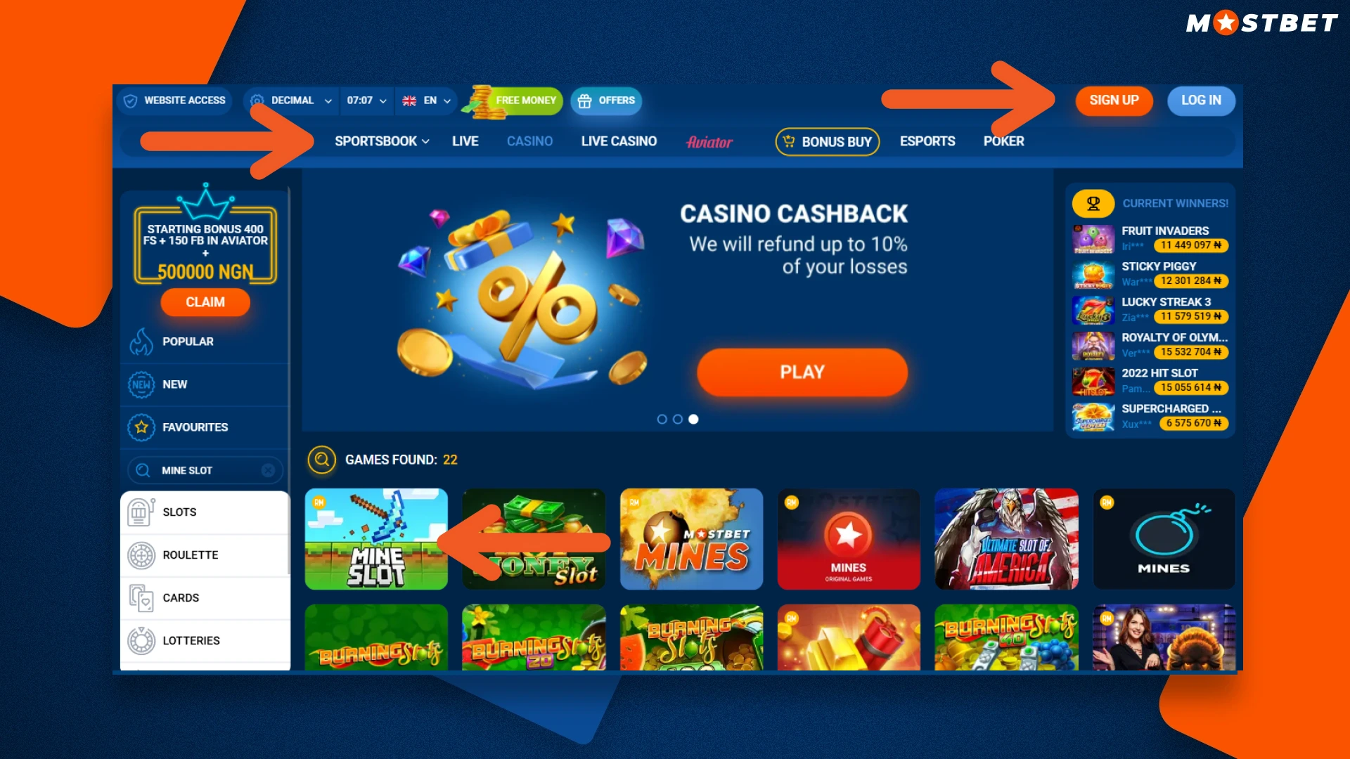 Step-by-step instructions on how to start playing Mostbet Mine Slot